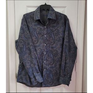 Tasso Elba Paisley-Print Shirt M